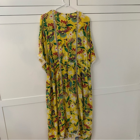 Mellisa McCarthy X Seven7 Yellow Tropical Floral Swimsuit Coverup Size 3X - Picture 13 of 13